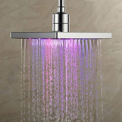 Jutye  ABS LED HEAD   SHOWER 3 colors  high quality Spare one function Parts Shower Room   ABS LED SHOWER HEAD